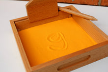 Load image into Gallery viewer, Montessori Letter Writing Sand Tray with Wooden Pen
