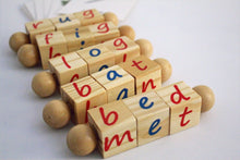 Load image into Gallery viewer, Twistable Wooden Blocks, Montessori Spelling Teaching Tool
