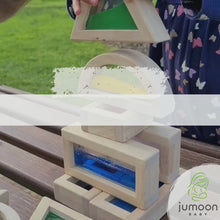 Load and play video in Gallery viewer, Wooden Sensory Blocks (Water, Beads, Sand) - Montessori, STEM, Therapy Toys
